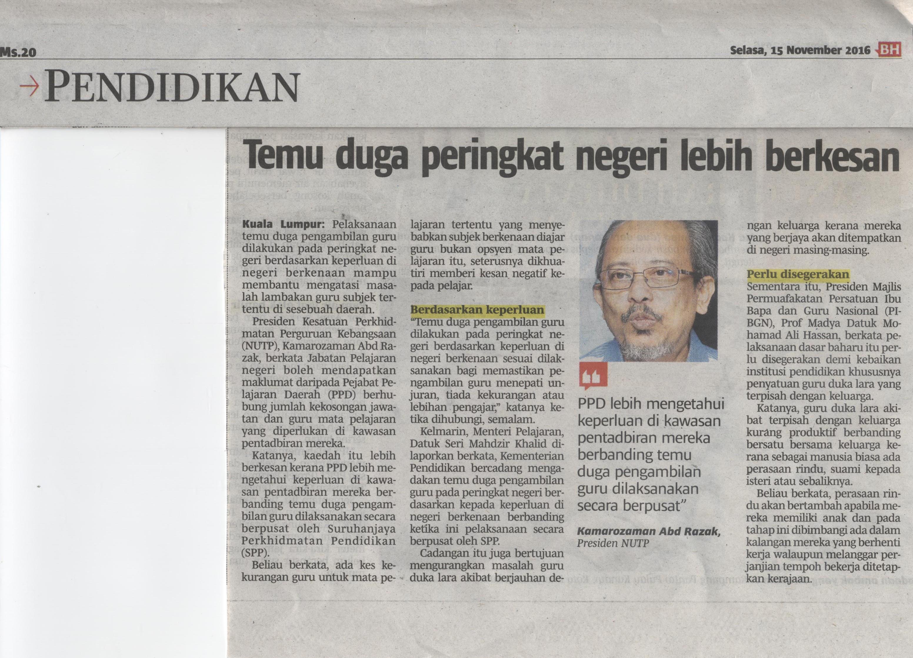 BERITA HARIAN 11 MAC 2021