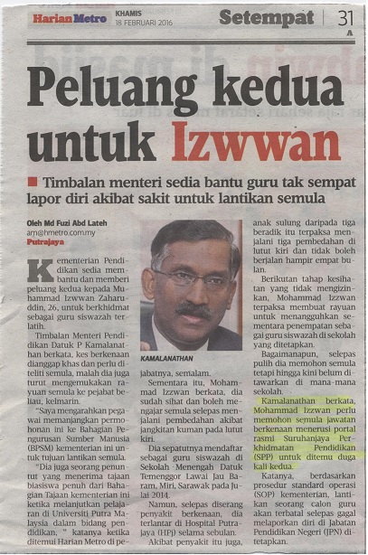 BERITA HARIAN 11 MAC 2021