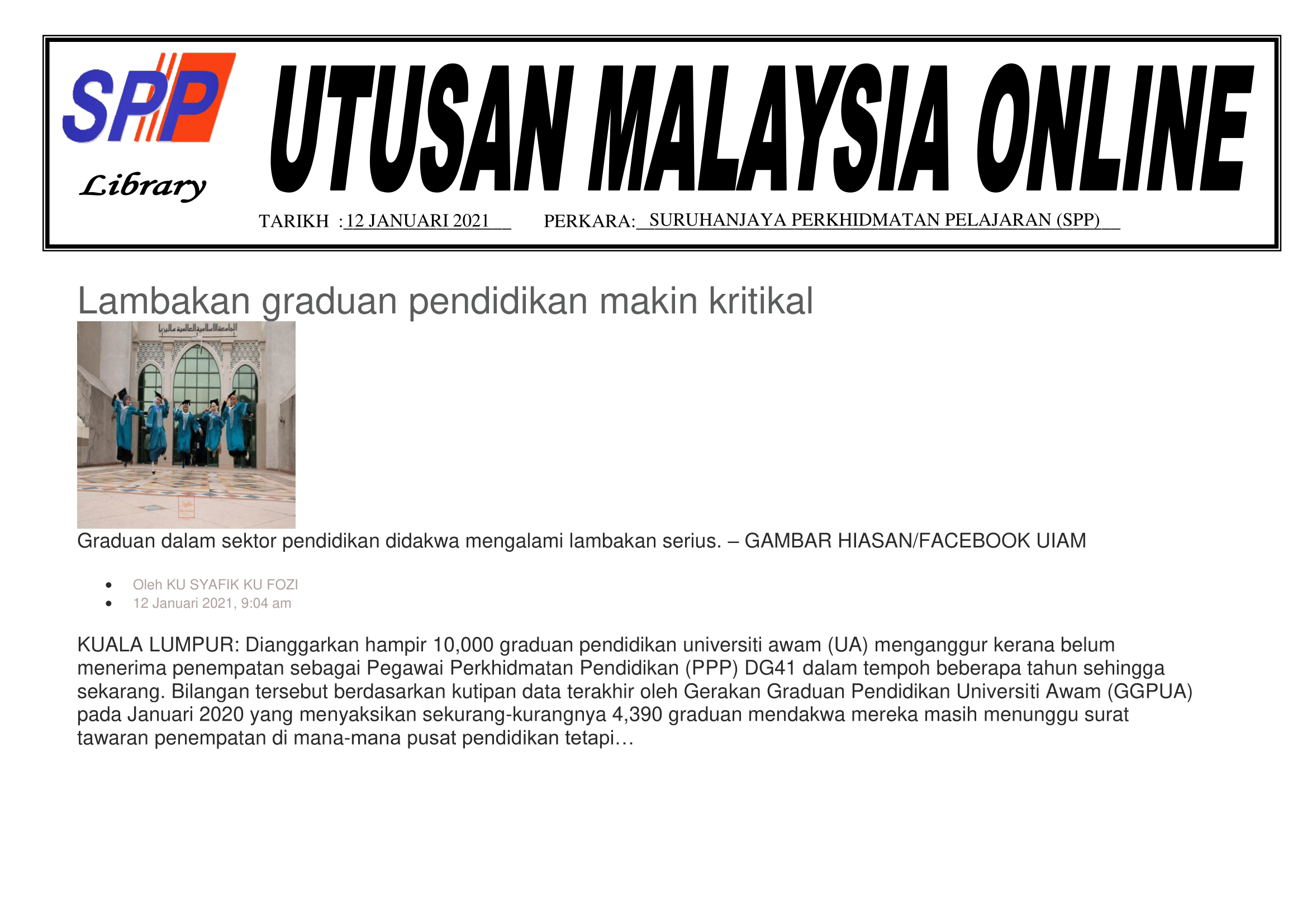 BERITA HARIAN 11 MAC 2021