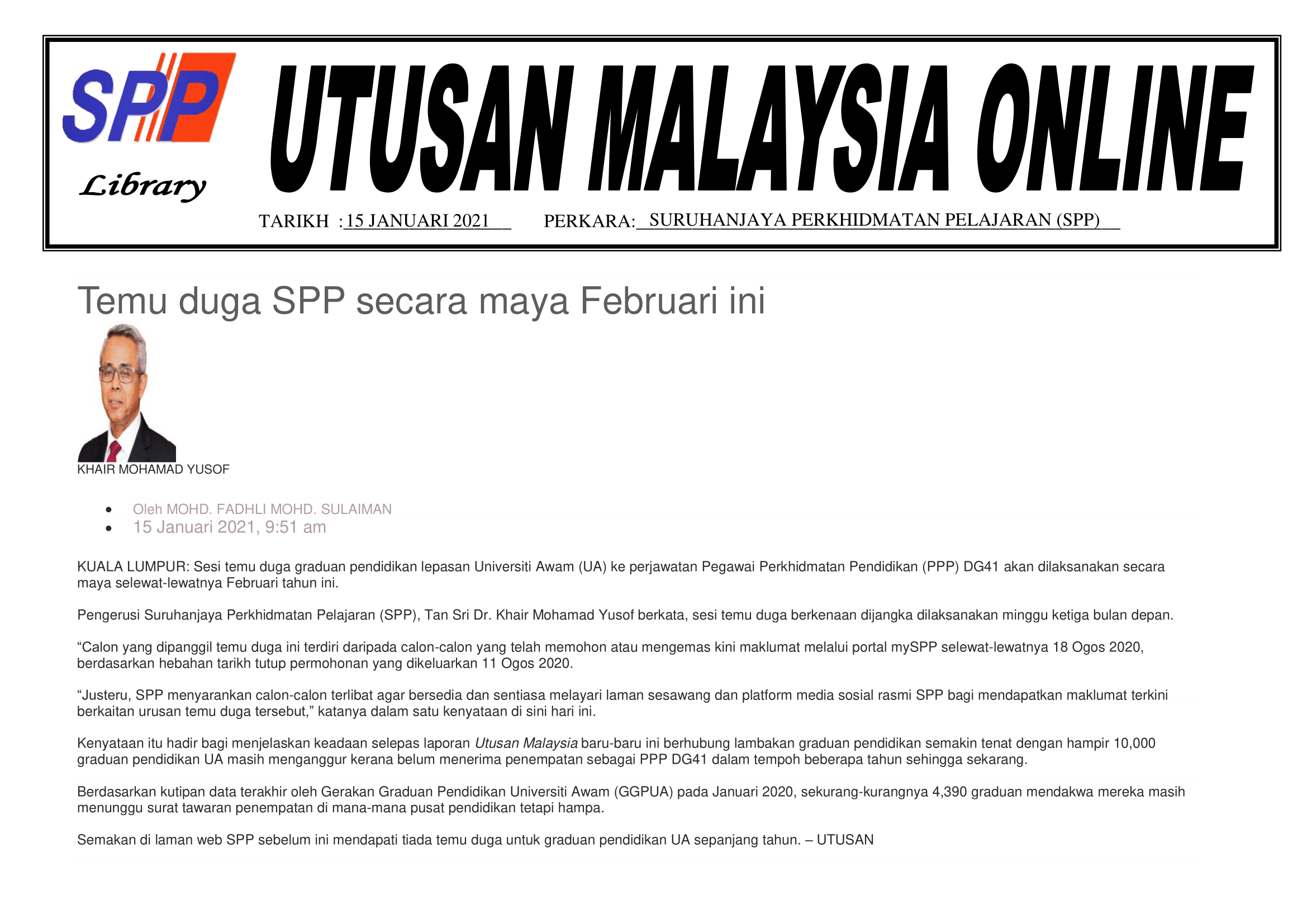 BERITA HARIAN 11 MAC 2021