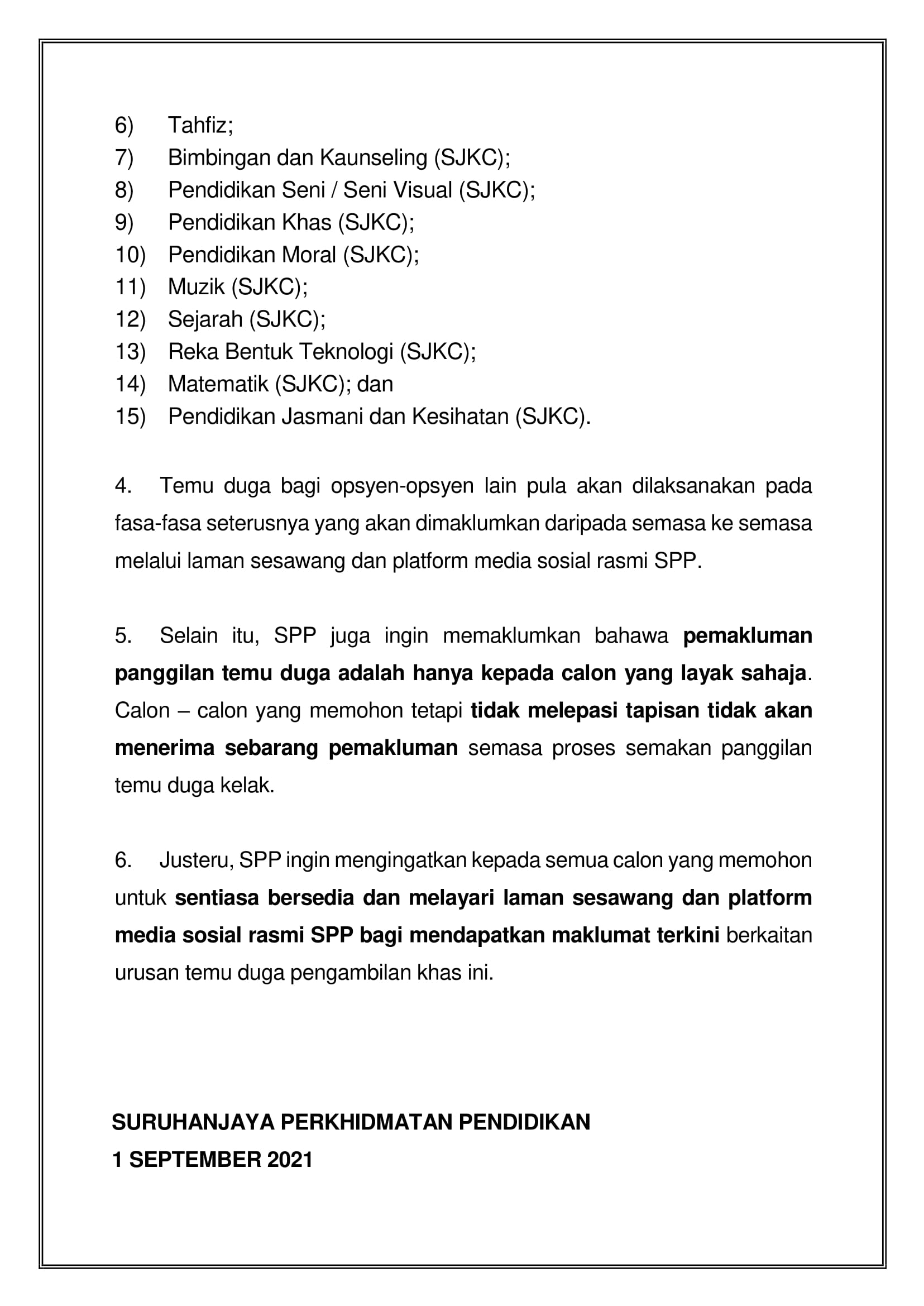 KENYATAAN MEDIA URUSAN TEMU DUGA 2