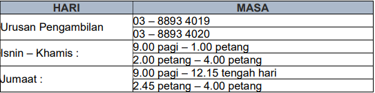 Contact Pengambilan